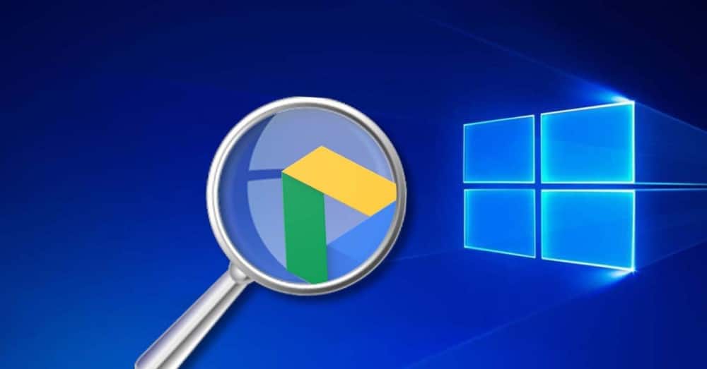 Найти файлы Google Диска в Windows 10 Search