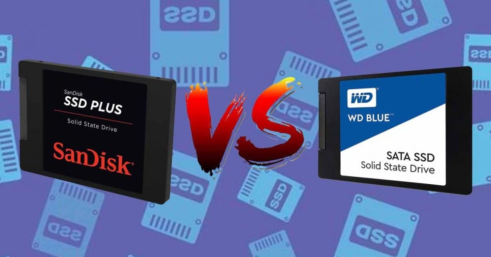 Jämförelse av SanDisk SSD Plus mot WD Blue SSD: er