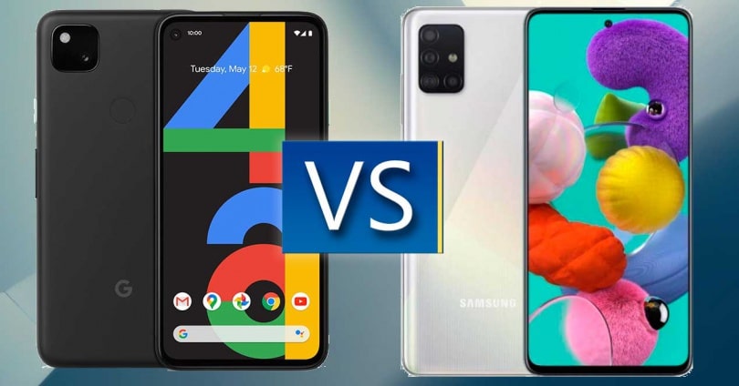 Vergelijking van Google Pixel 4a versus Samsung Galaxy A71