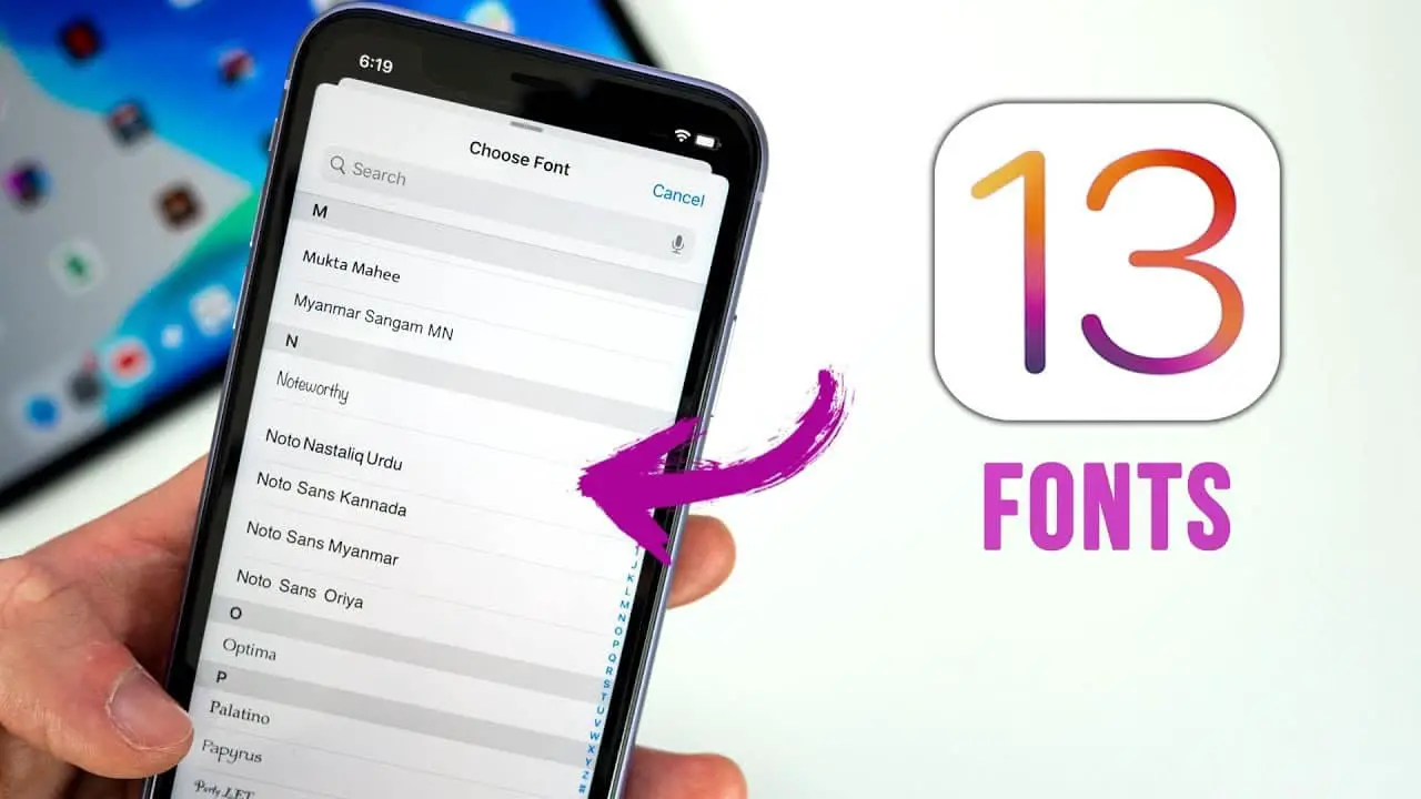 Installieren Sie Fonts iOS