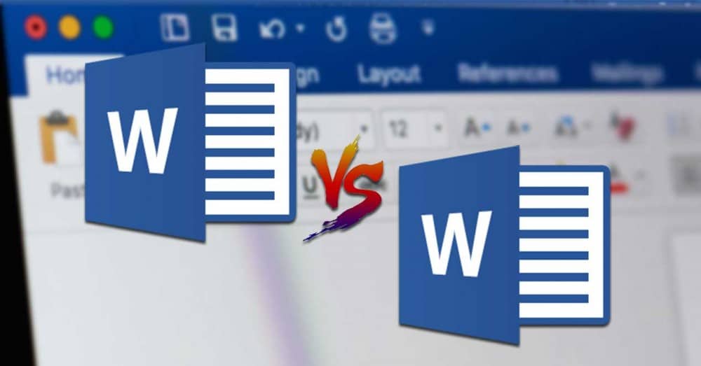 Sammenlign og flet to Word-dokumenter på Windows