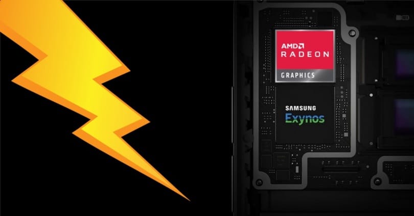 Test de performance de la puce Exynos avec AMD vs A14 Bionic