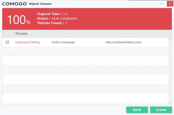 Comodo Hijack Cleaner