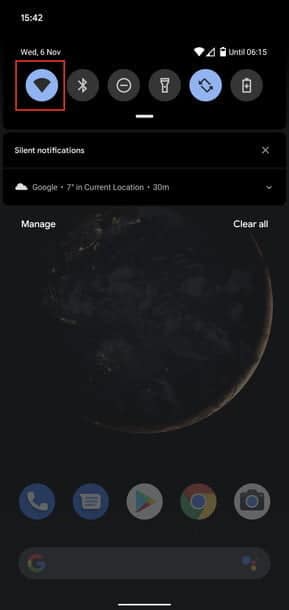 Pantalla de configuración para compartir wifi en Android 10 1
