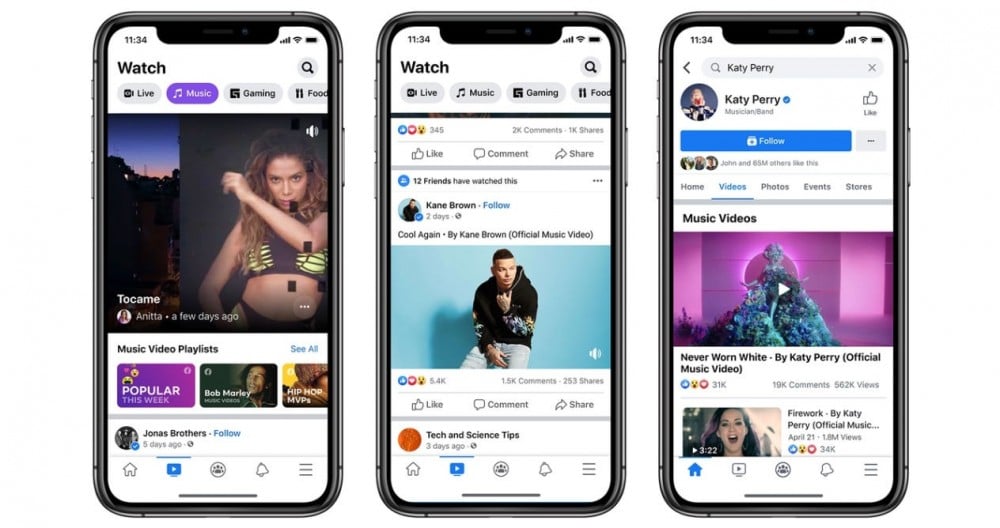 Facebook Watch Launches New Music Section