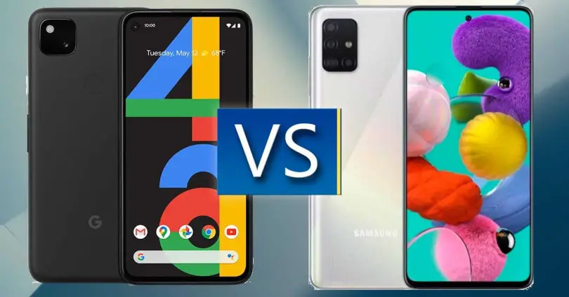 Comparison of Google Pixel 4a vs Samsung Galaxy A71