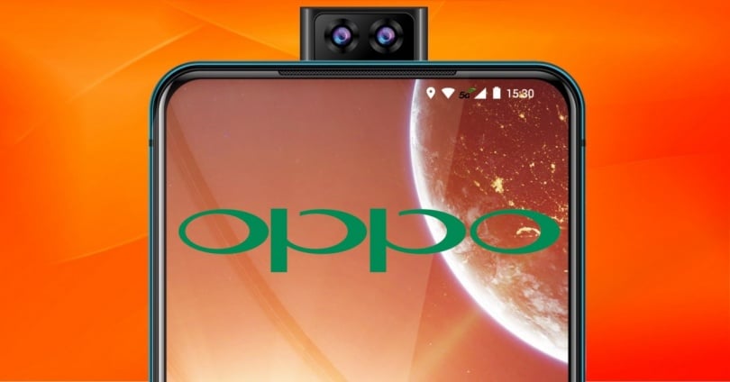 OPPO Mobile with a Pop-up Mirror Front Camera
