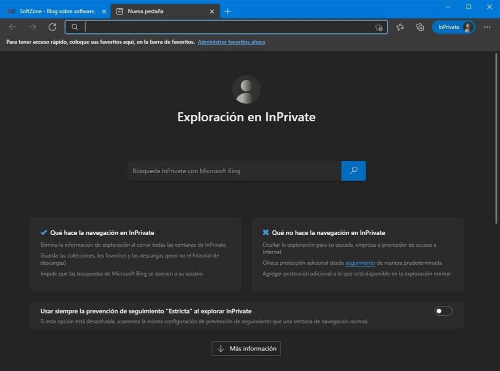 Modo InPrivate Edge