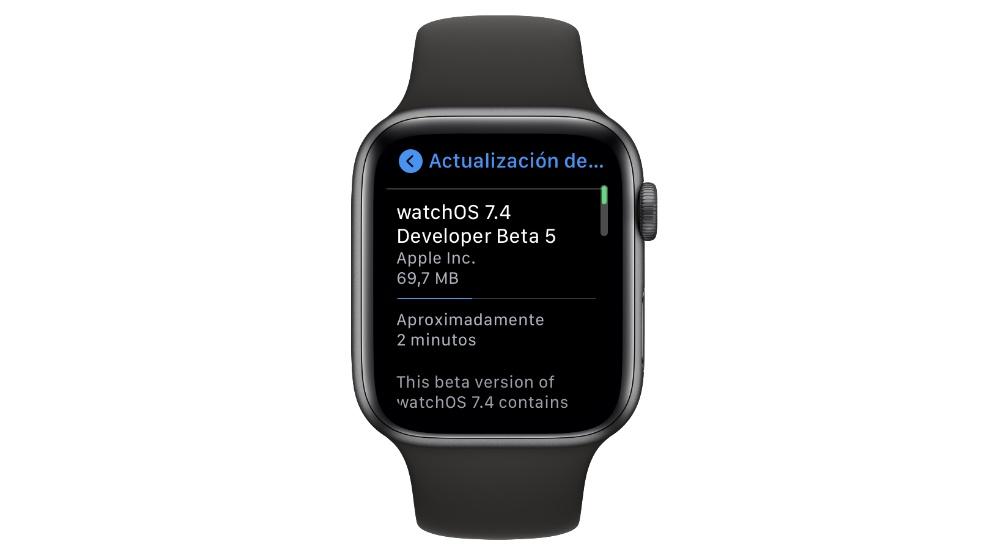 system watchOS 7.4 beta 5
