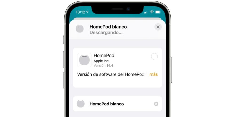 logiciel de mise à jour homepod