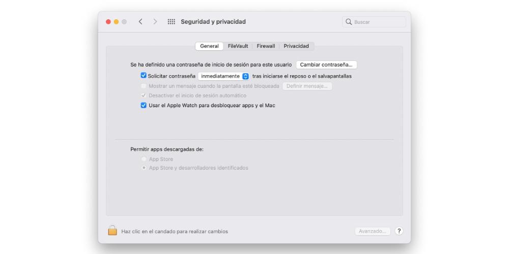 Seguridad ve privacidad Mac