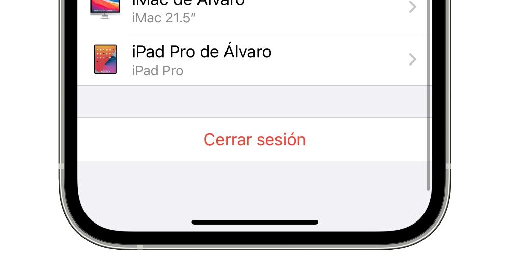 Cerrar sesion icloud