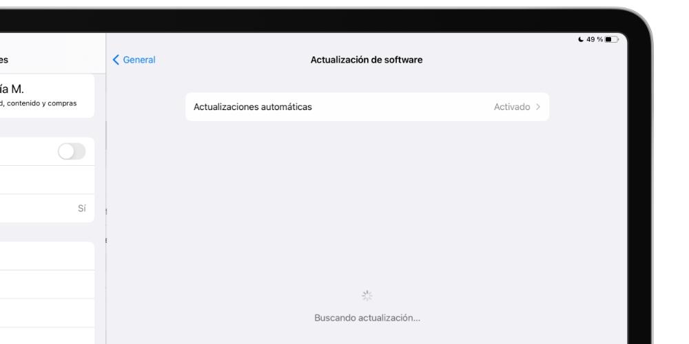 buscando actualizacion ipados