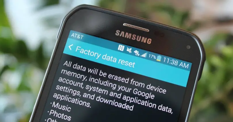 Before Resetting the Factory Data of an Android Mobile