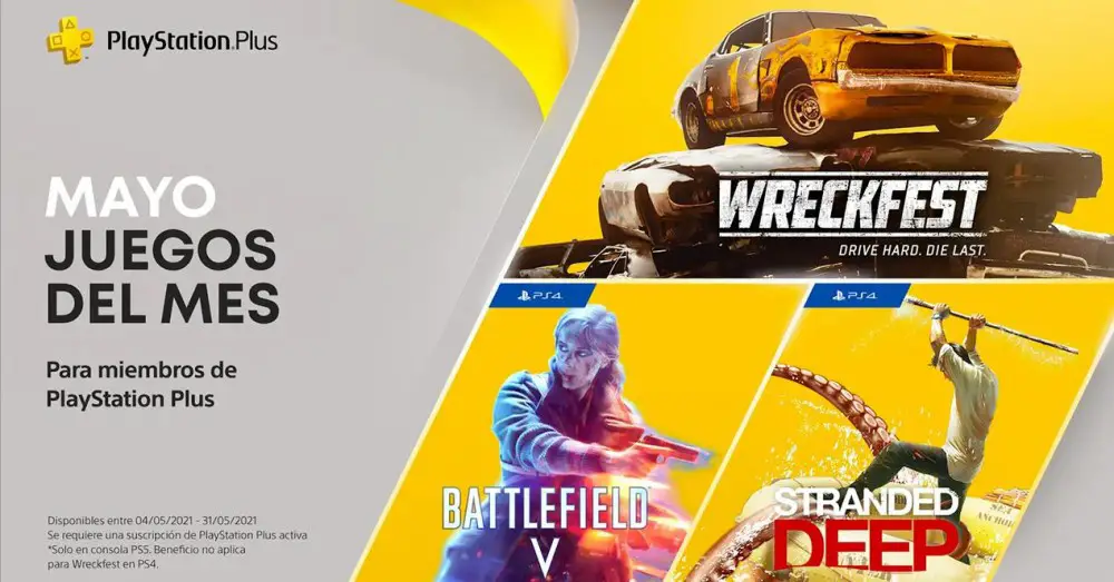 Jeux PS Plus gratuits pour le mois de mai 2021