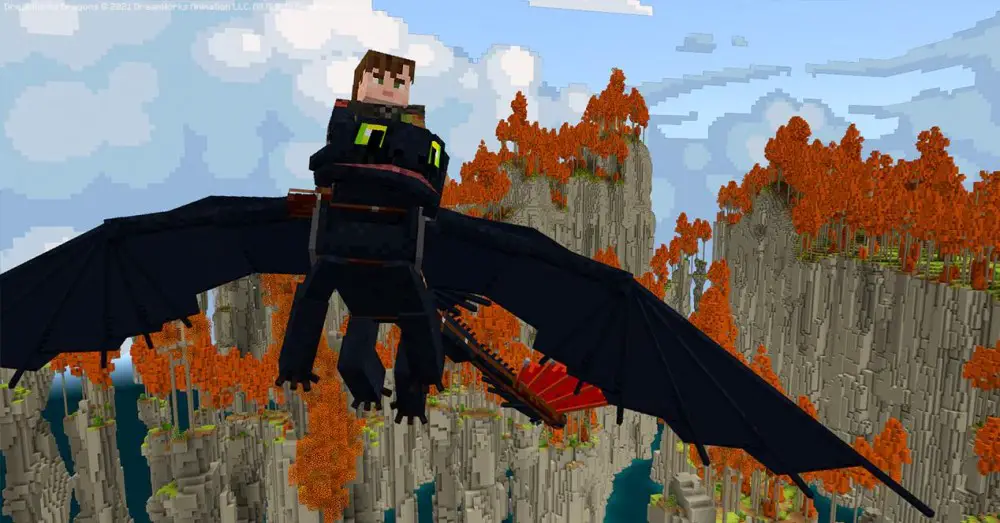 Minecraft DLC of How to Train Your Dragon