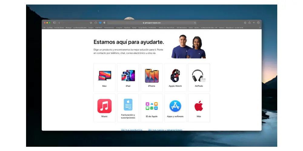 web soporte de apple