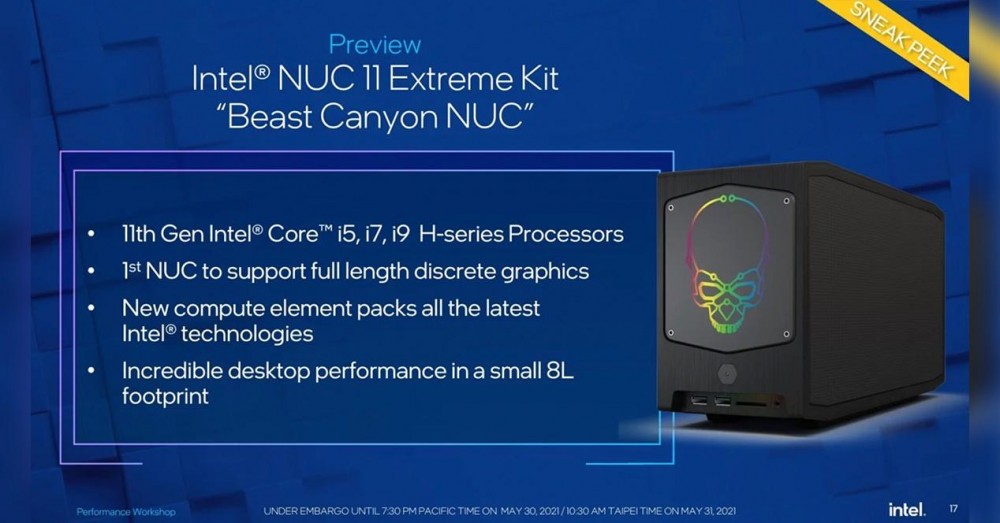 Intel NUC 11 täysikokoisella grafiikalla