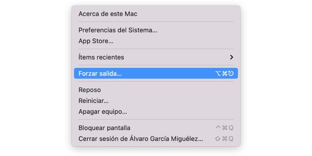 forzar salida mac