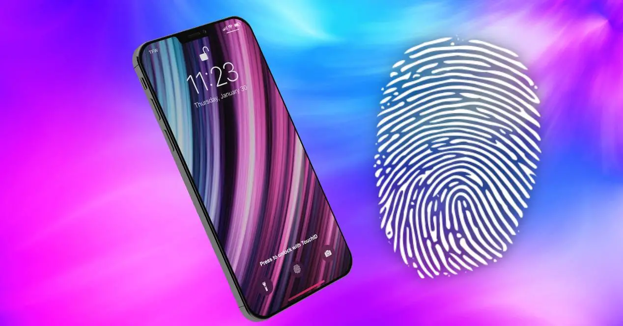 Rendera iPhone 13 Touch ID