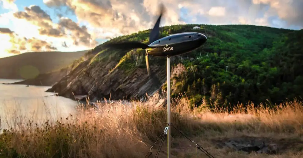 characteristics of Shine's Portable Wind Turbine