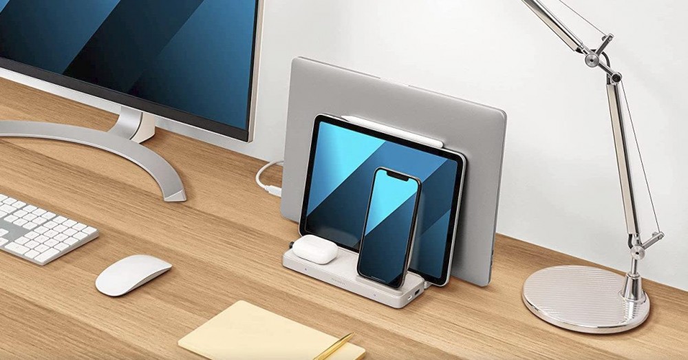 Oplaadstation en standaard voor meerdere apparaten voor alle Apple-producten