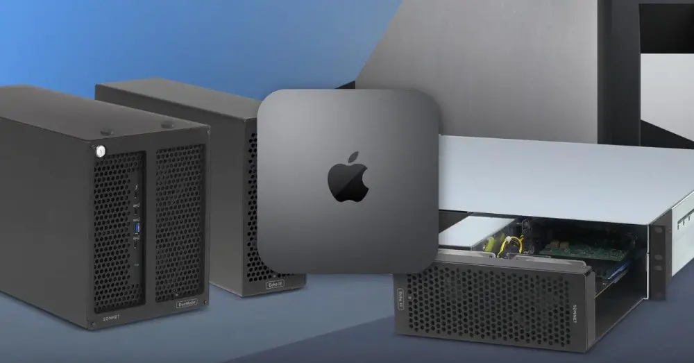 Förvandla Mac mini till en mini Mac Pro med Sonnet -lådor