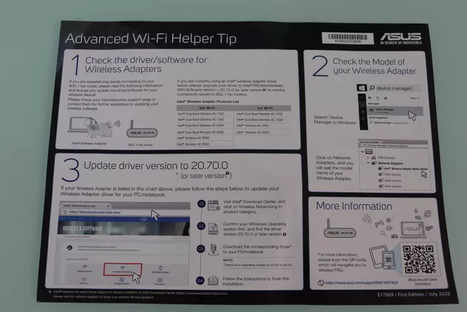 Folleto de actualizare a driverelor de Intel în ASUS TUF-AX5400