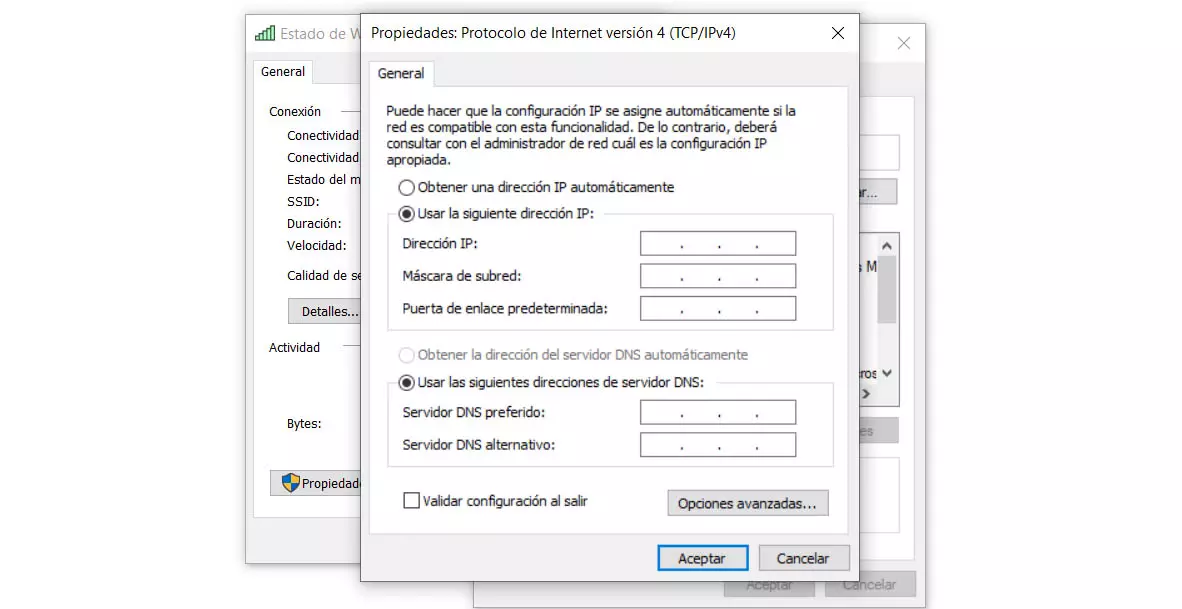 Usar otra dirección IP