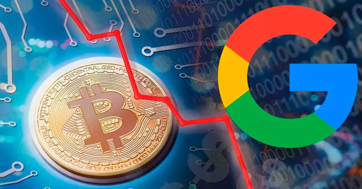 Google vs Bitcoin, som spenderar mer el globalt