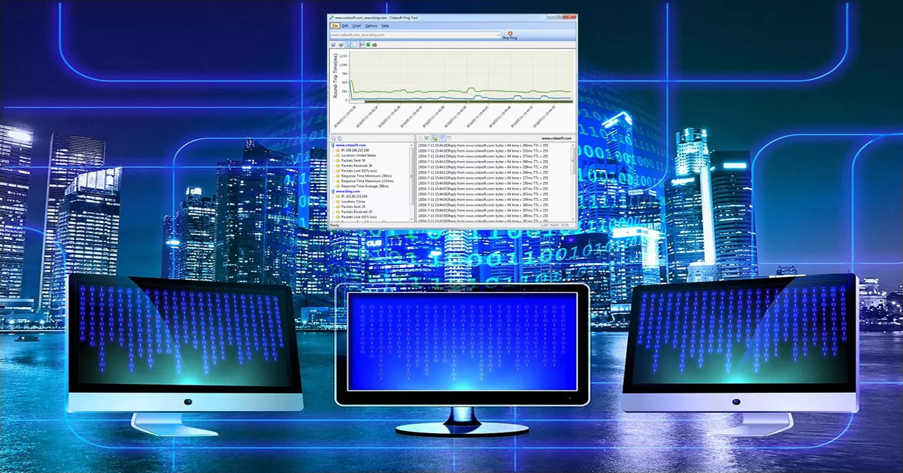 monitor computers with multiple pings at the same time