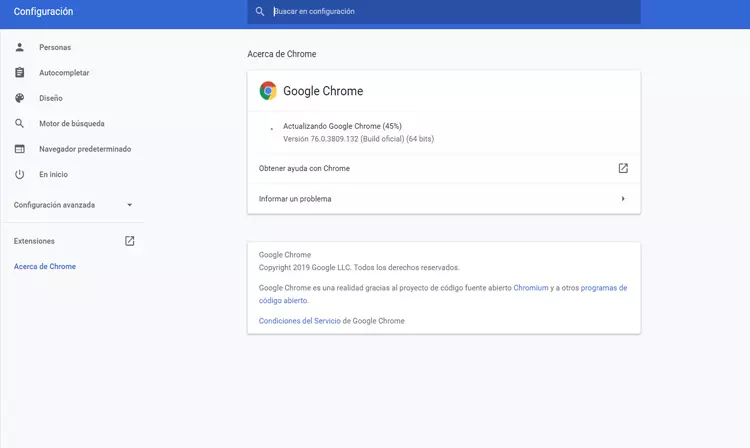 Uppdatera Google Chrome