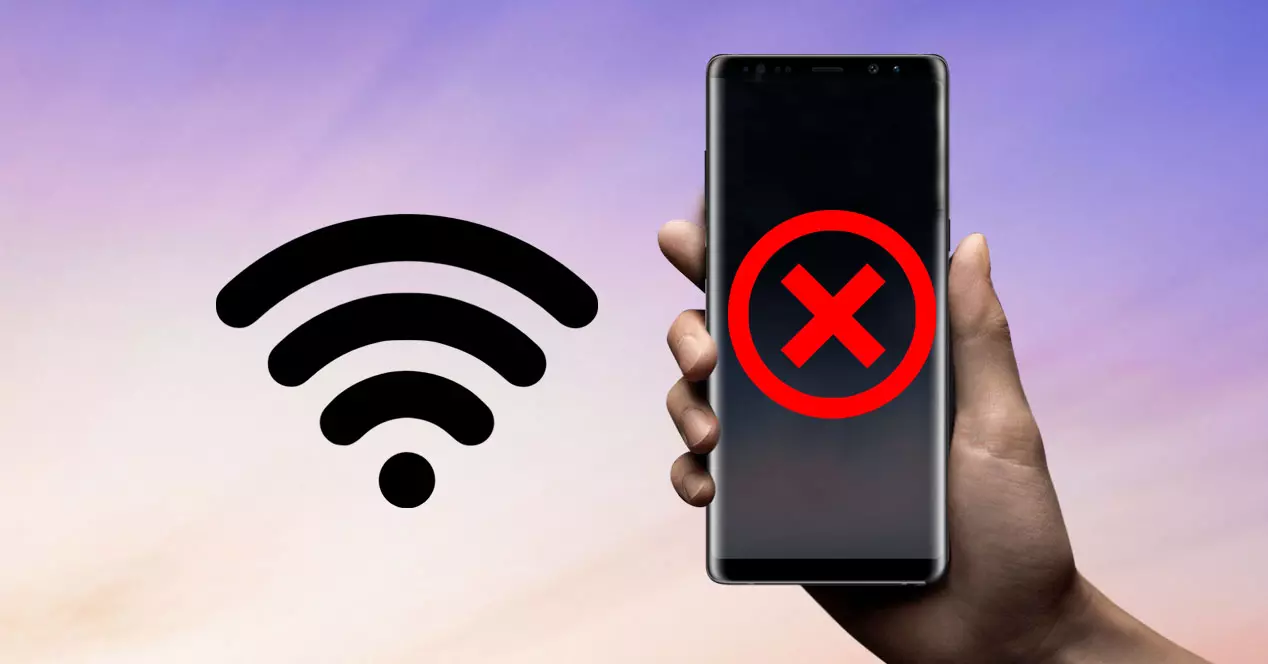 Mobil ansluten till Wi-Fi har tillgång till internet