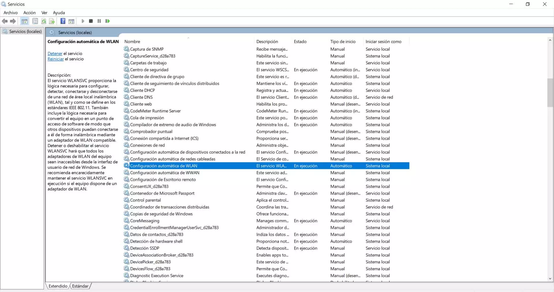 Configuración automática de WLAN