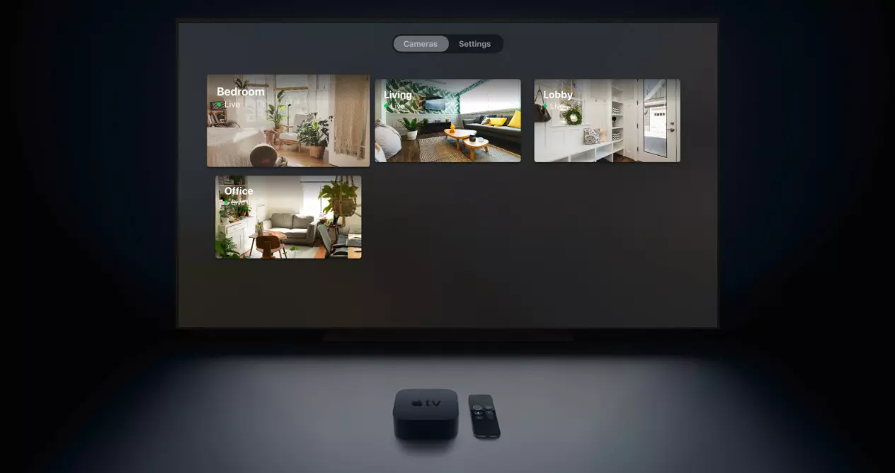 view security camera notifications on Apple TV