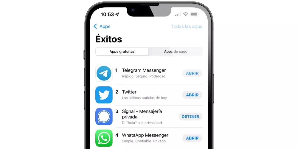 appar más descargadas ios