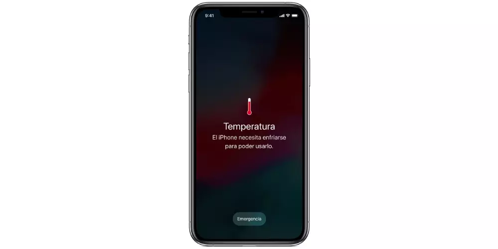 Aviso temperatur på iPhone