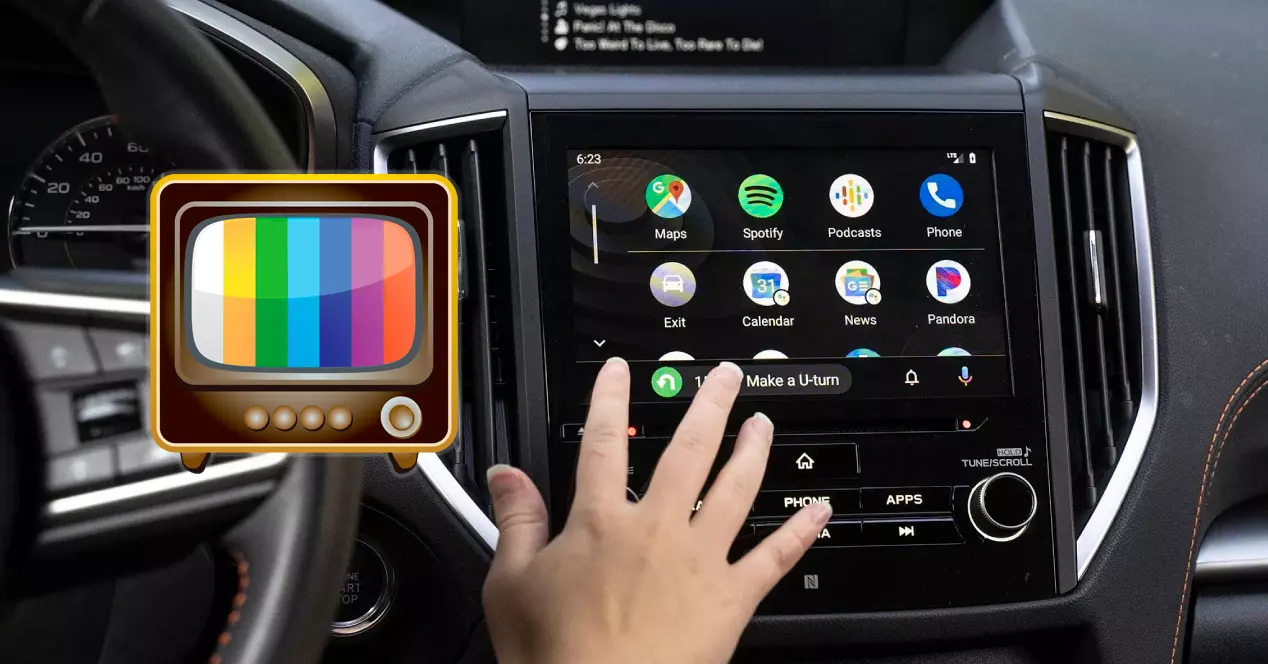 watch TV in the car with Android Auto