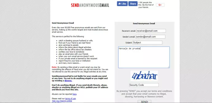 Enviare-maildeformaanónima