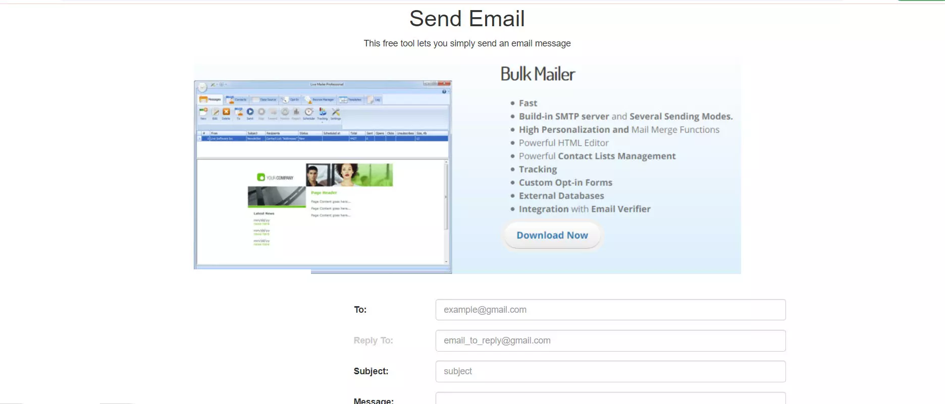 Skicka e-postmeddelande