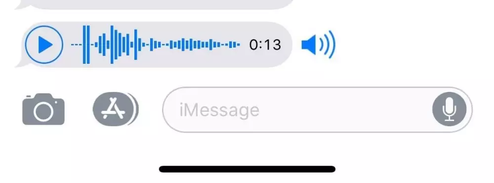 imessage de áudio