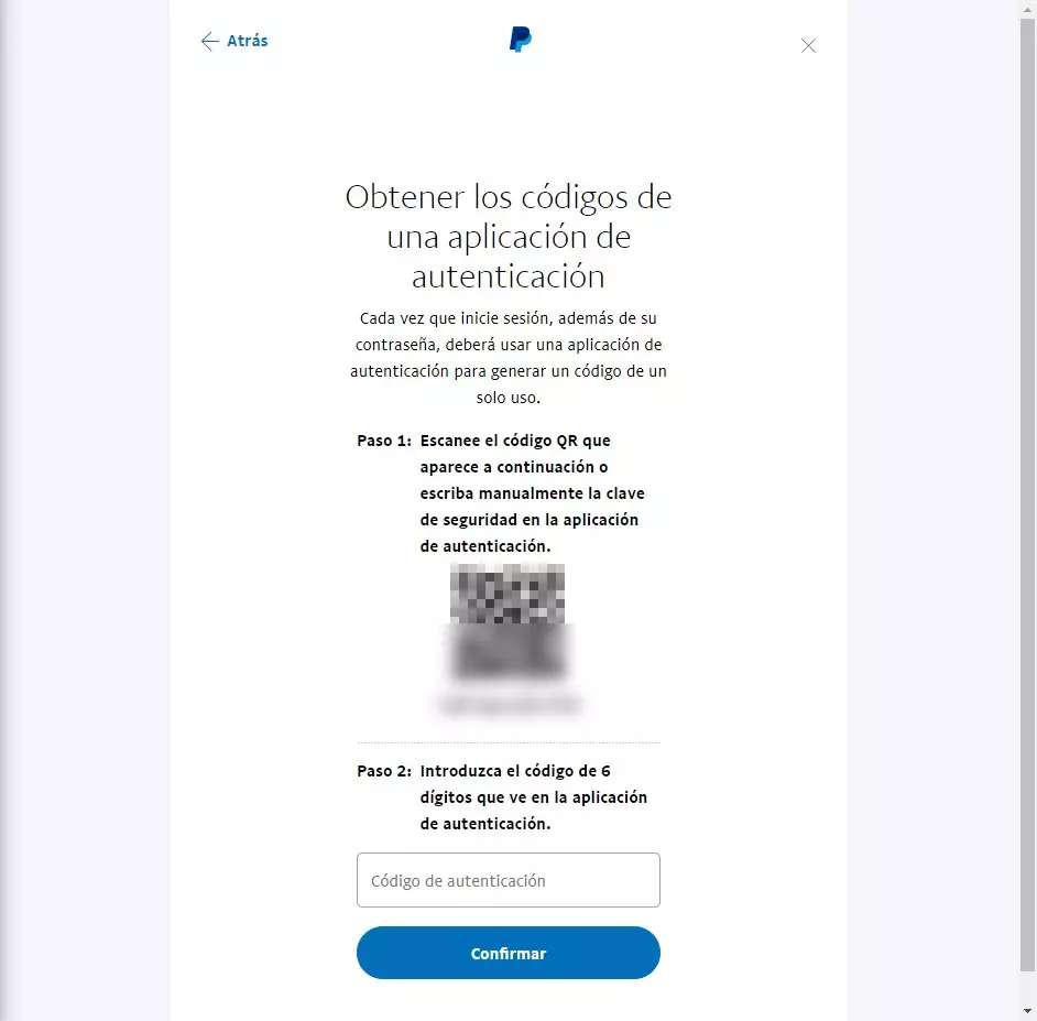 PayPal - Activar Google OTP 4