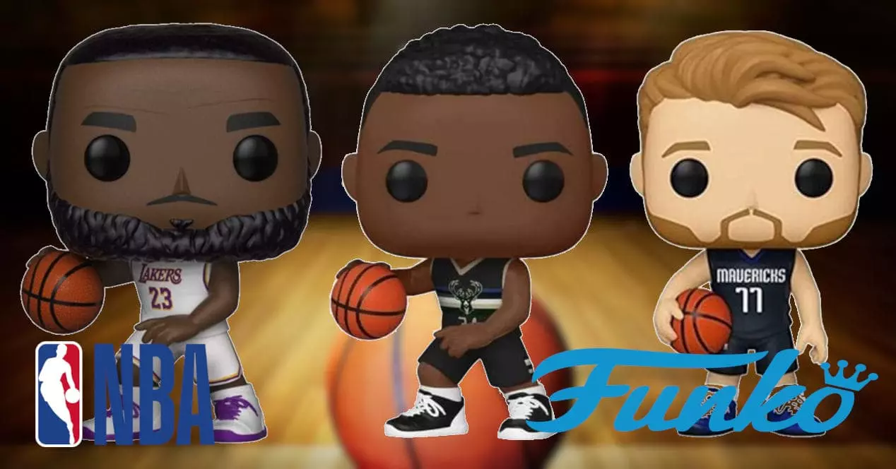 Funkos of NBA players