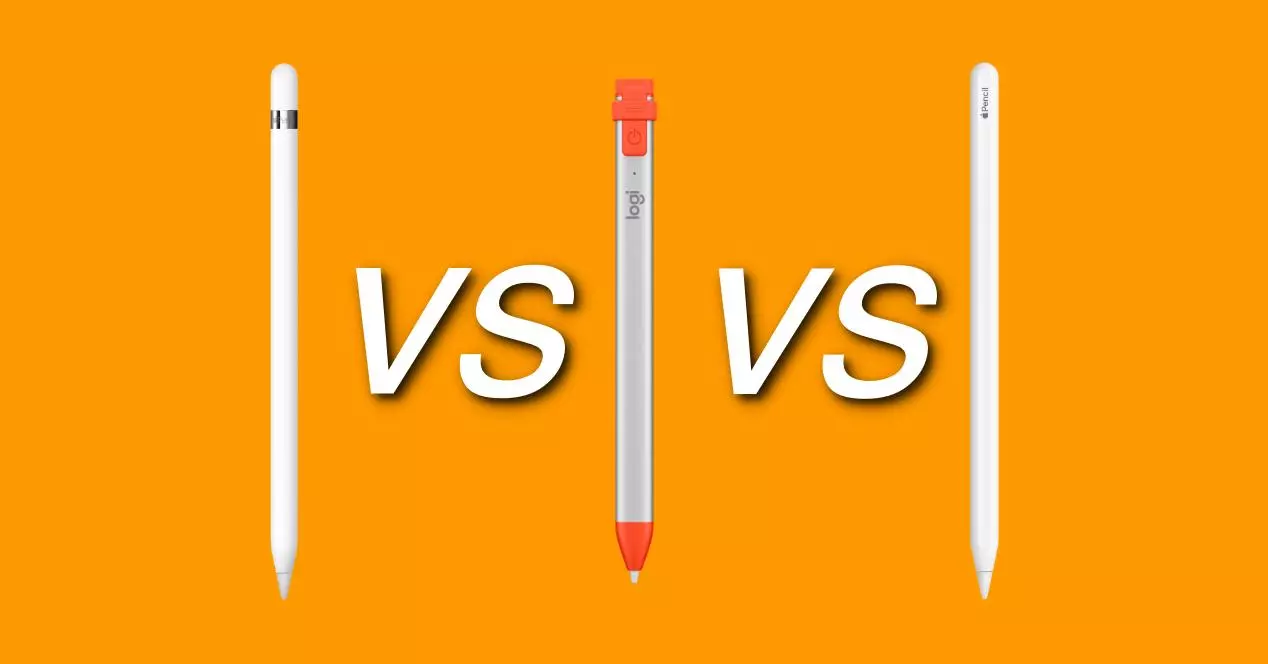 Comparison Logitech Crayon and Apple Pencil