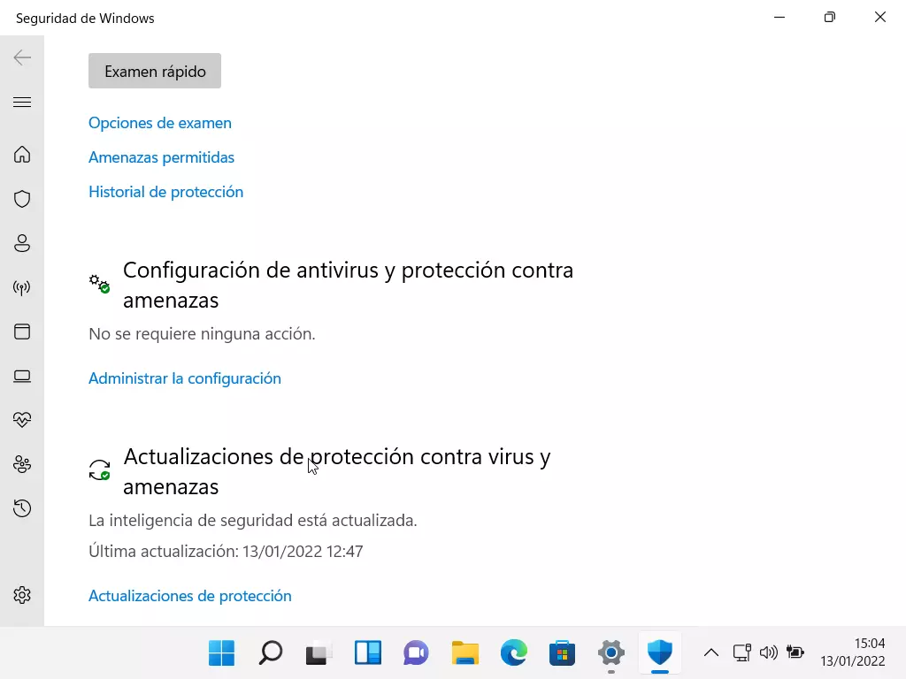 Configurar antivirus en Windows 11