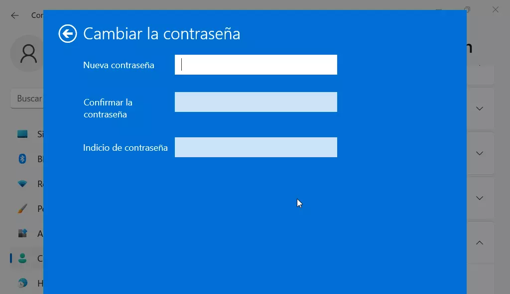 Uusi contraseña Windows 11:ssä