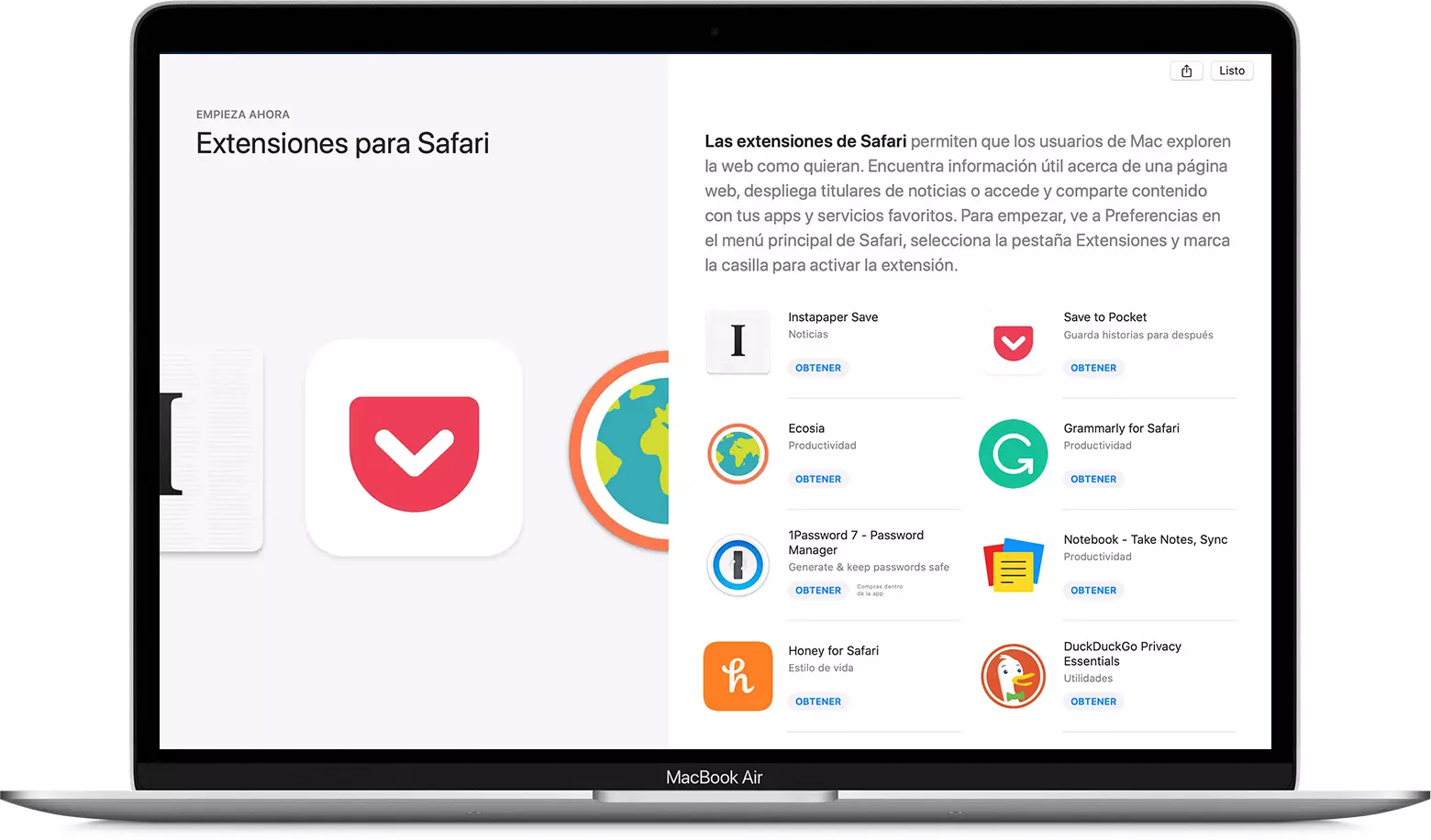 Extensiones Safari