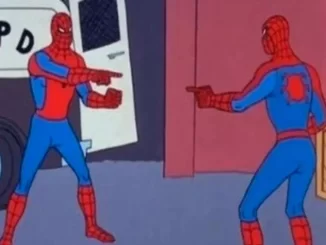 Spider-Man pointing finger meme