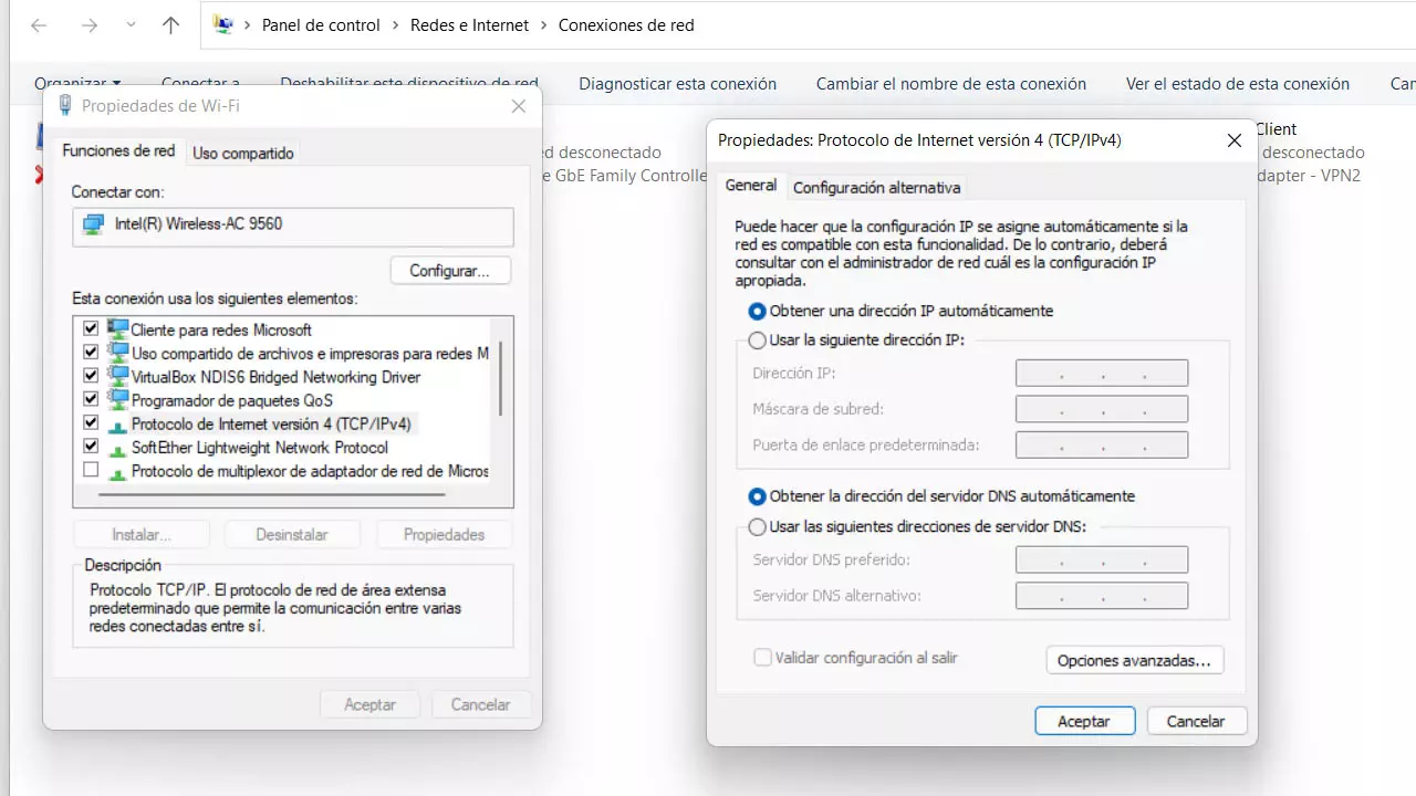 Automaattinen IP-osoite on hankittu