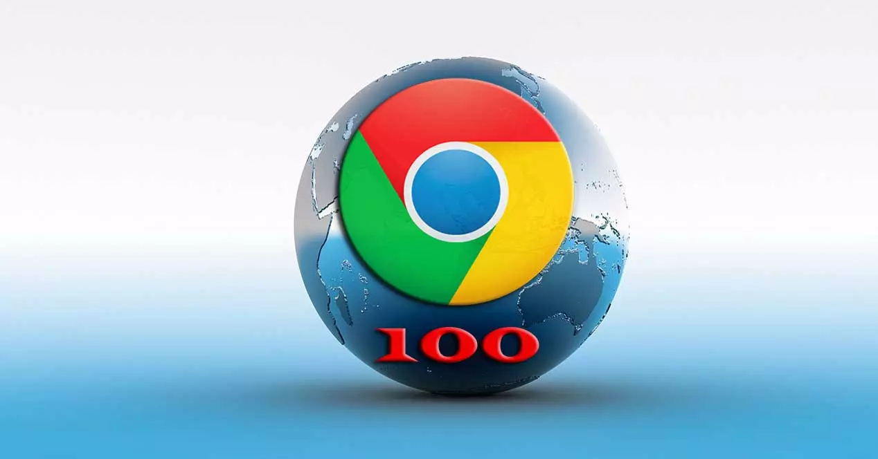 Google Chrome 100 saapuu